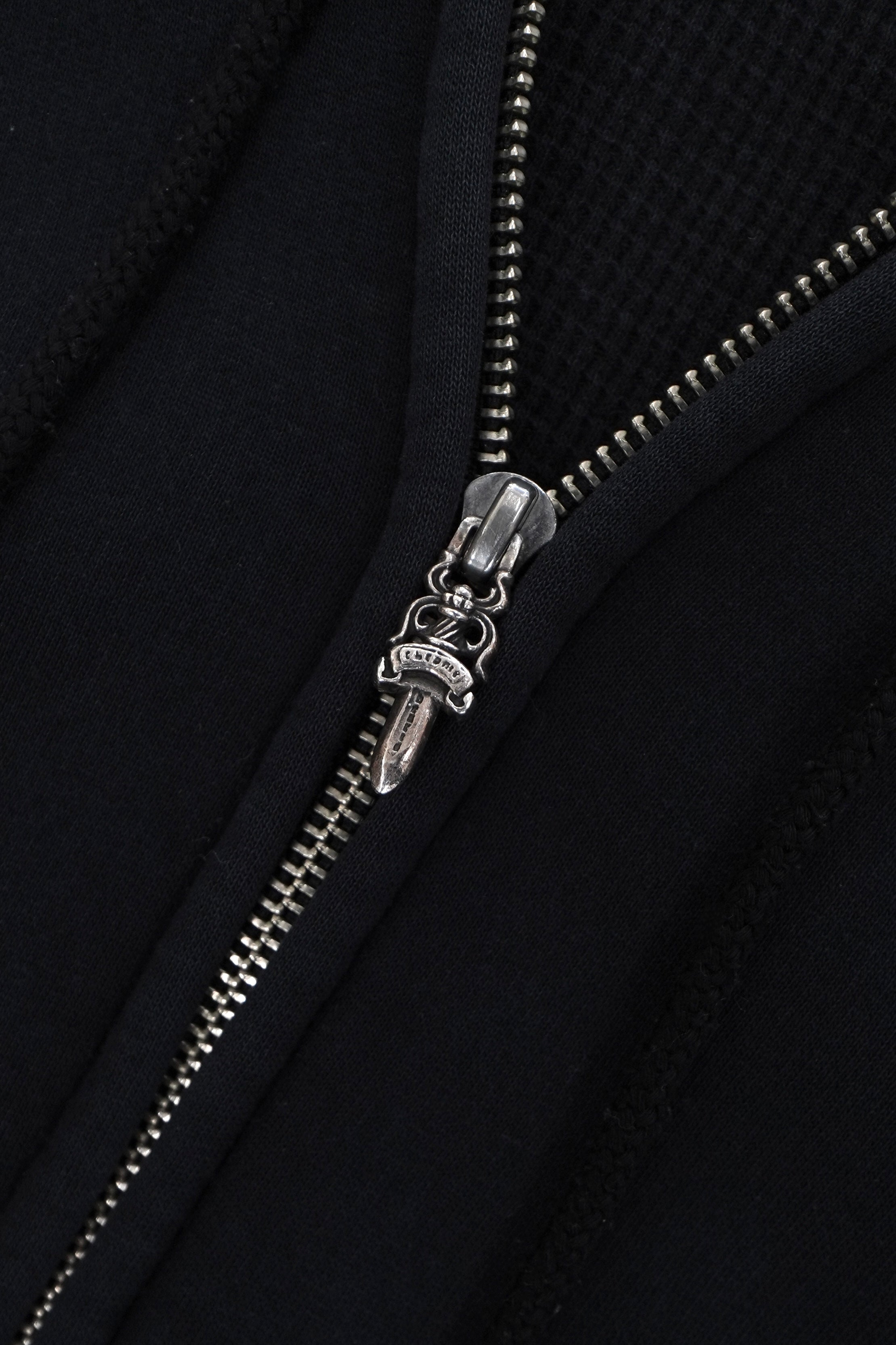 Vintage Chrome Hearts Horseshoe Cross Thermal Zip Up Hoodie