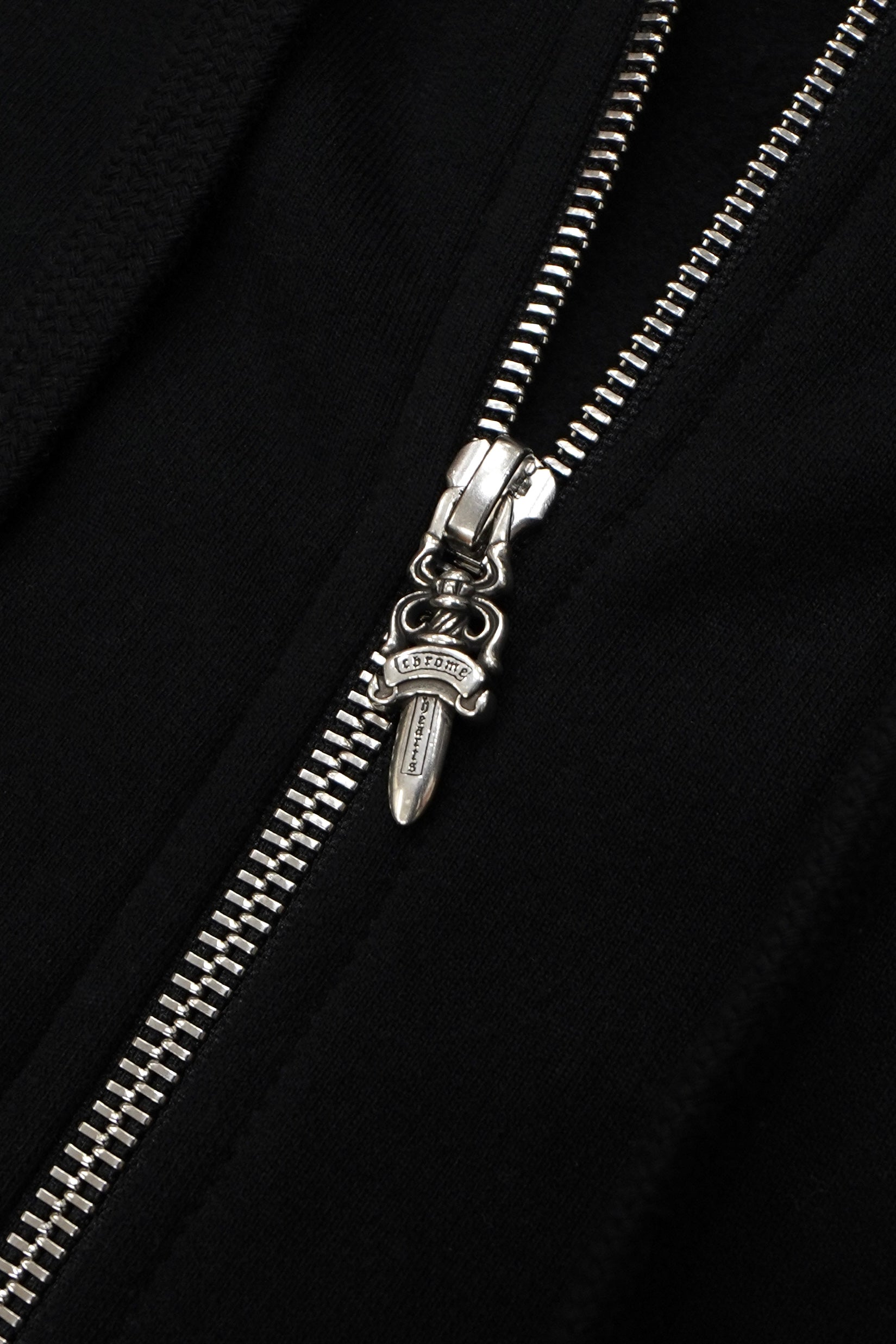 Chrome Hearts Vertical Logo Olive Zip Up Hoodie