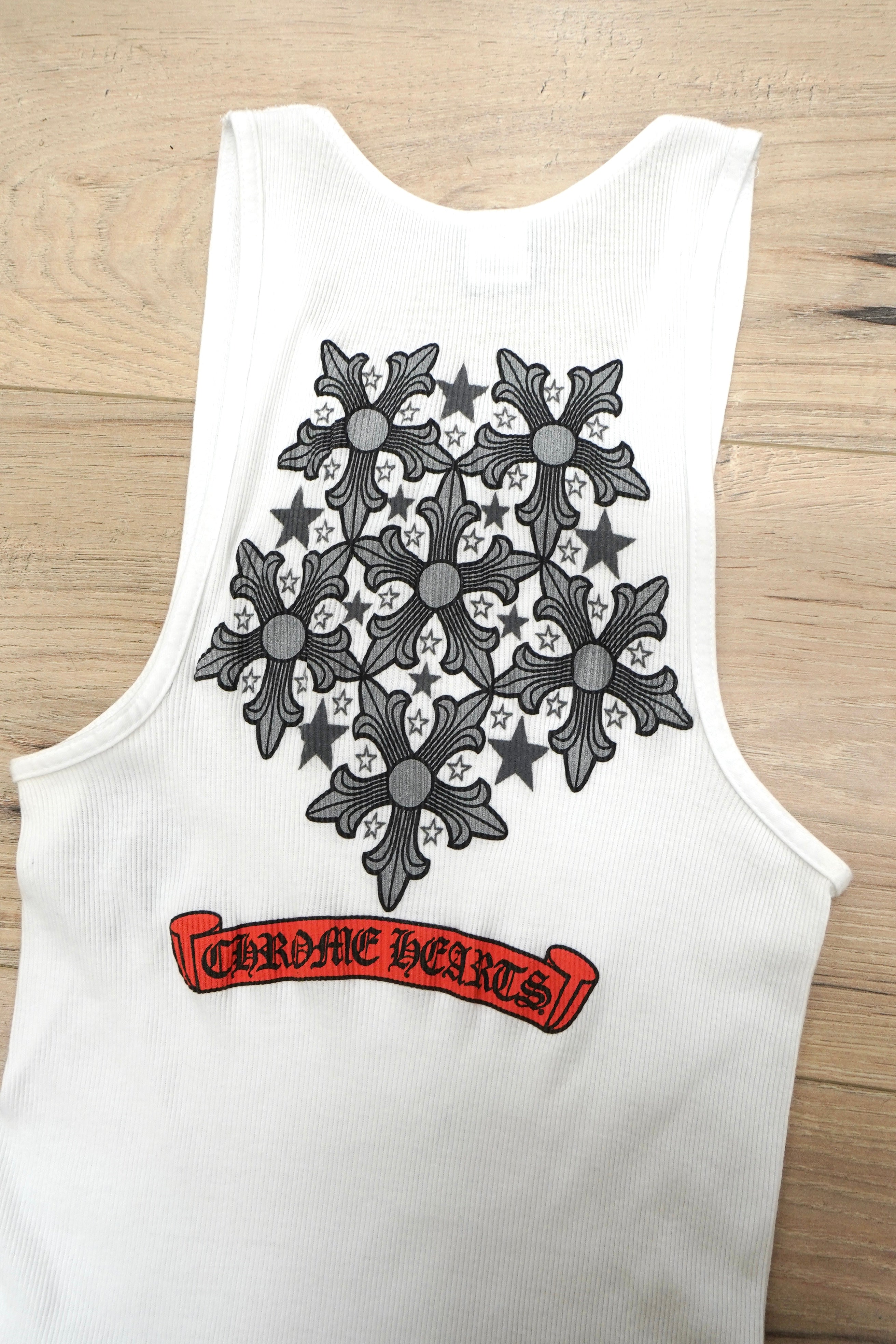Vintage Chrome Hearts Orange Scroll Ninja Star Tank Top