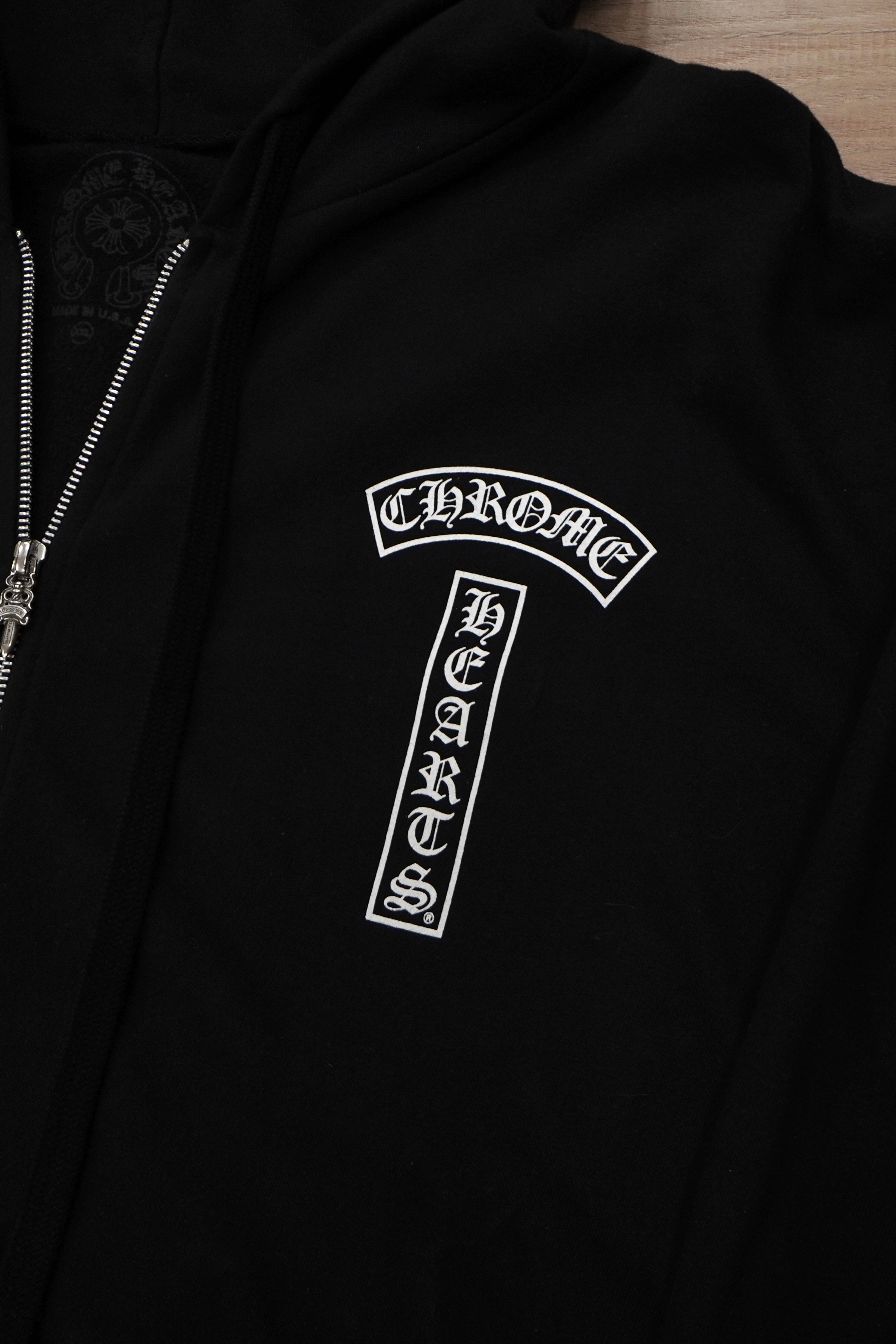 Chrome Hearts T Bar Floral Horseshoe Zip Up Hoodie