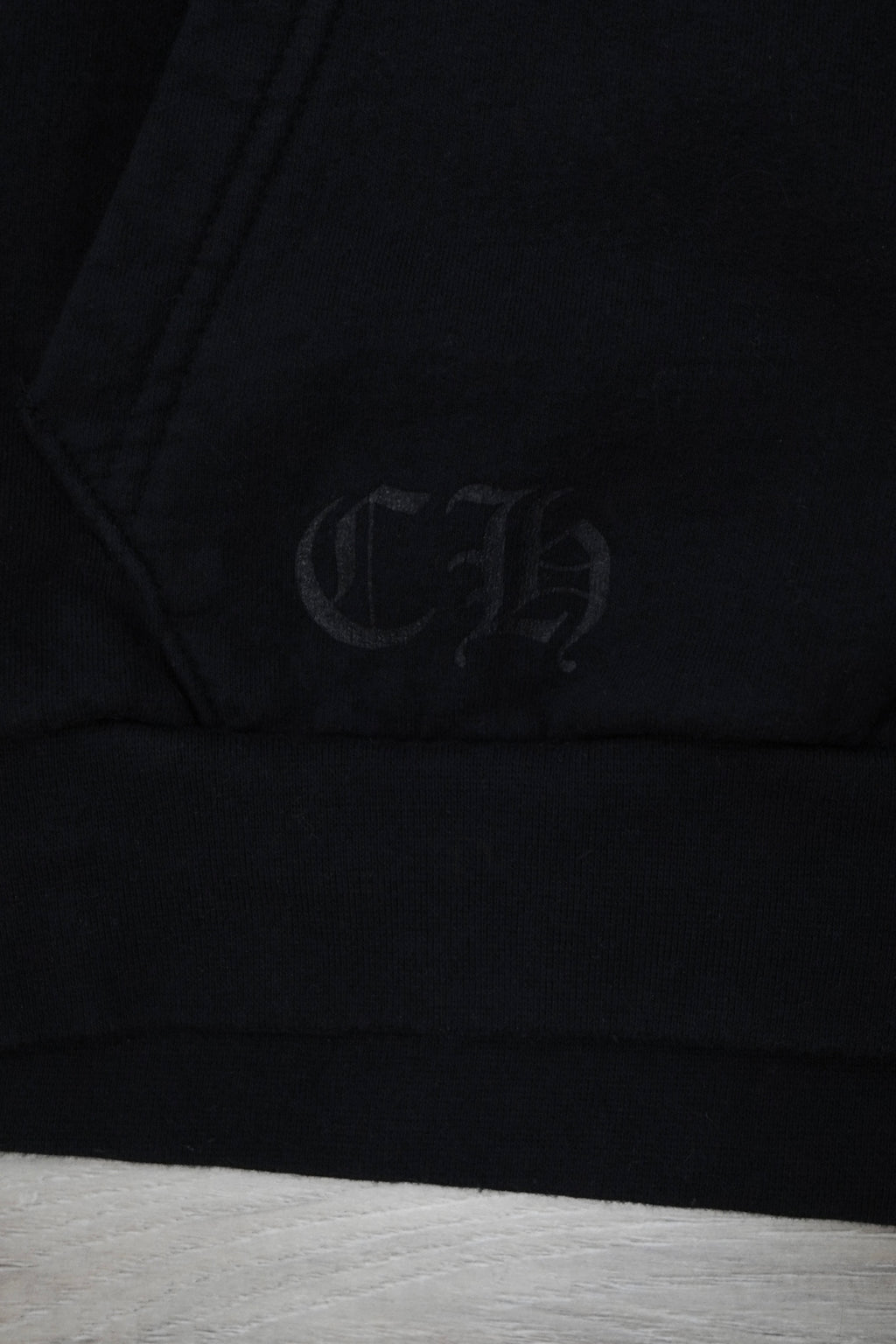 Chrome Hearts T bar Shoulder Logo Black Hoodie