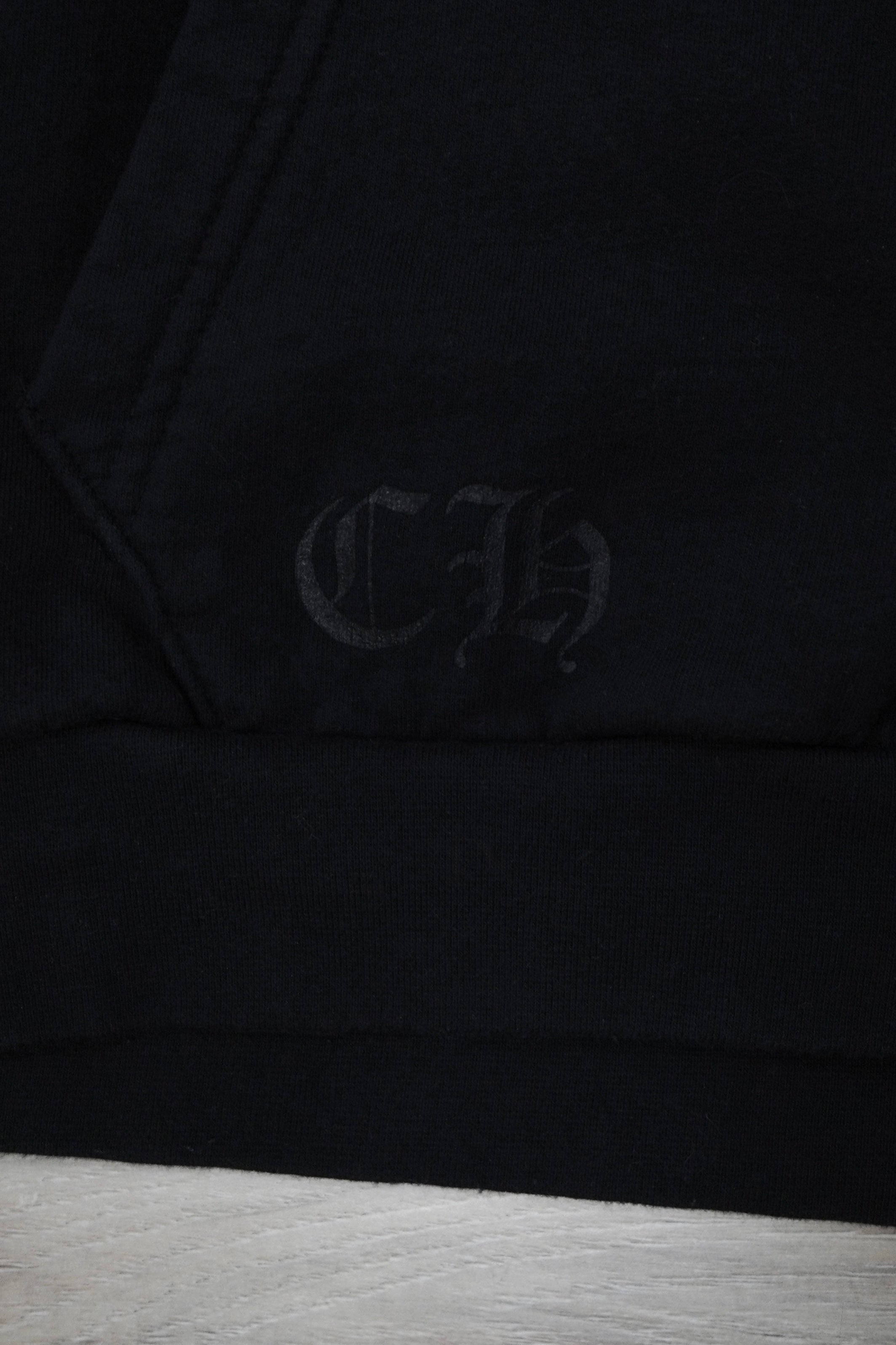 Chrome Hearts T bar Shoulder Logo Black Hoodie