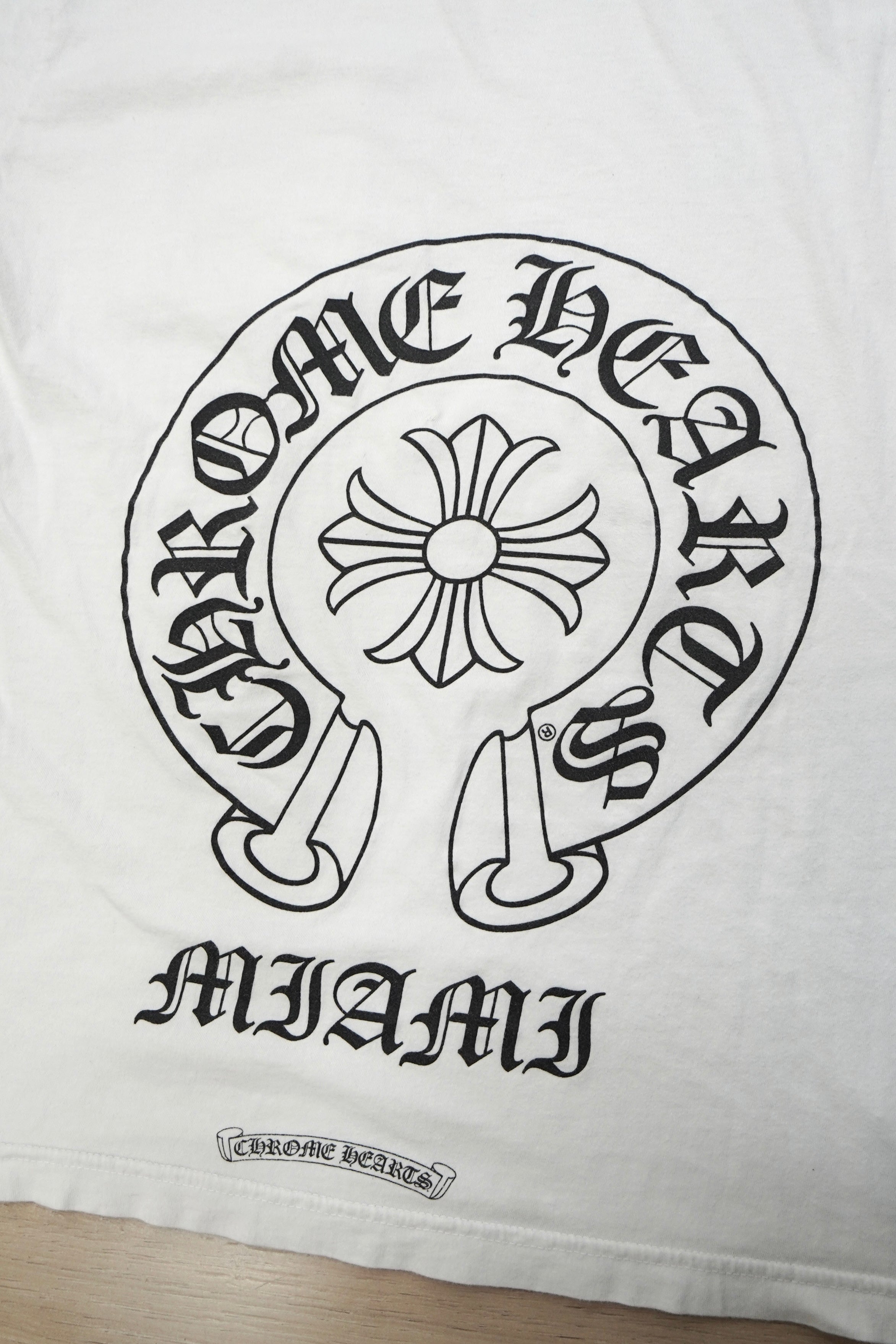 Chrome Hearts Miami Exclusive Horseshoe White T-Shirt