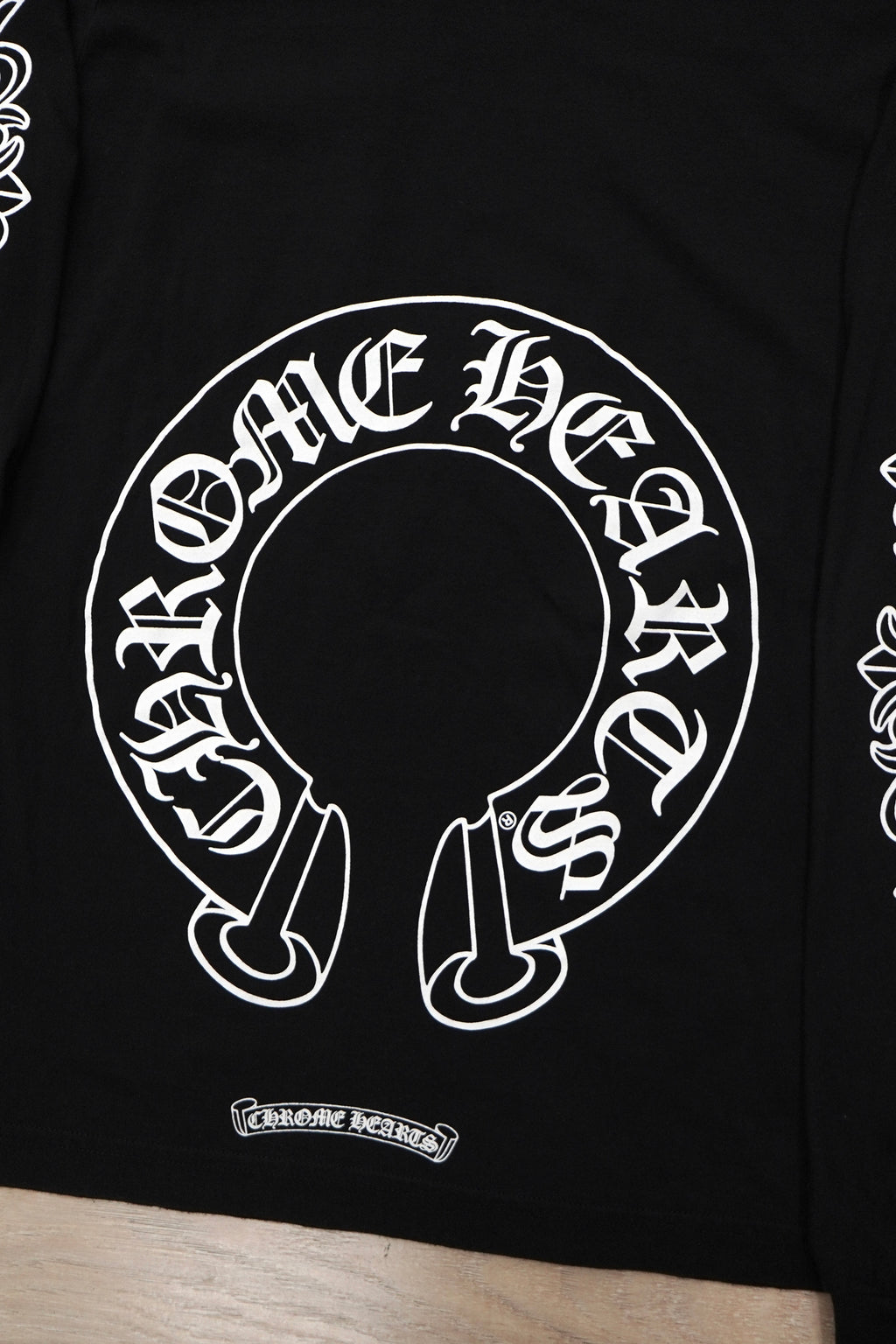 Chrome Hearts Horseshoe Floral Black Long-Sleeve