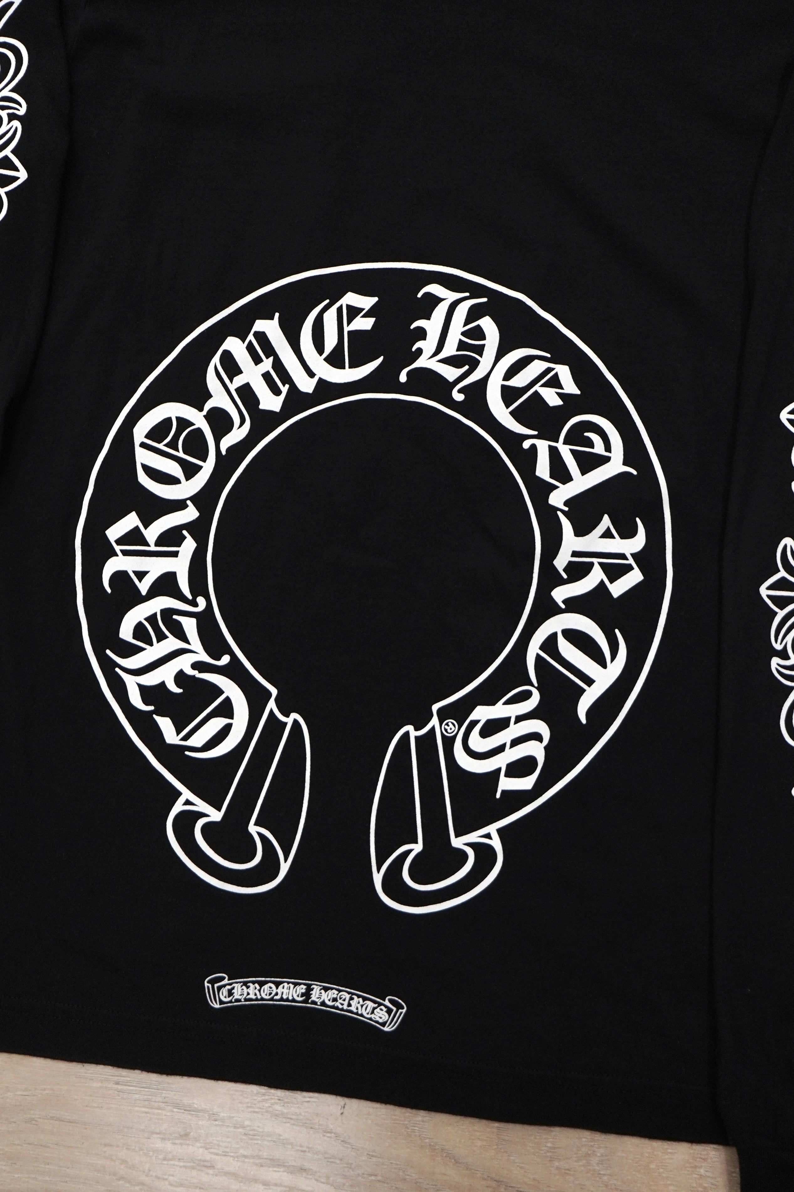 Chrome Hearts Horseshoe Floral Black Long-Sleeve