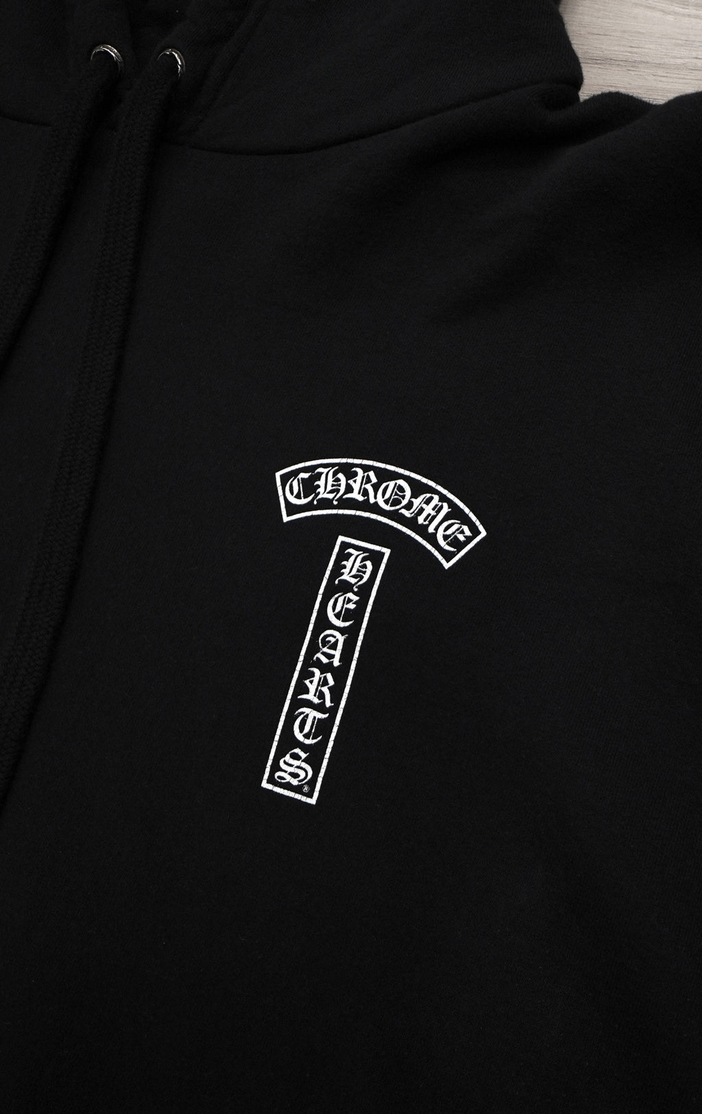 Chrome Hearts T bar Shoulder Logo Black Hoodie