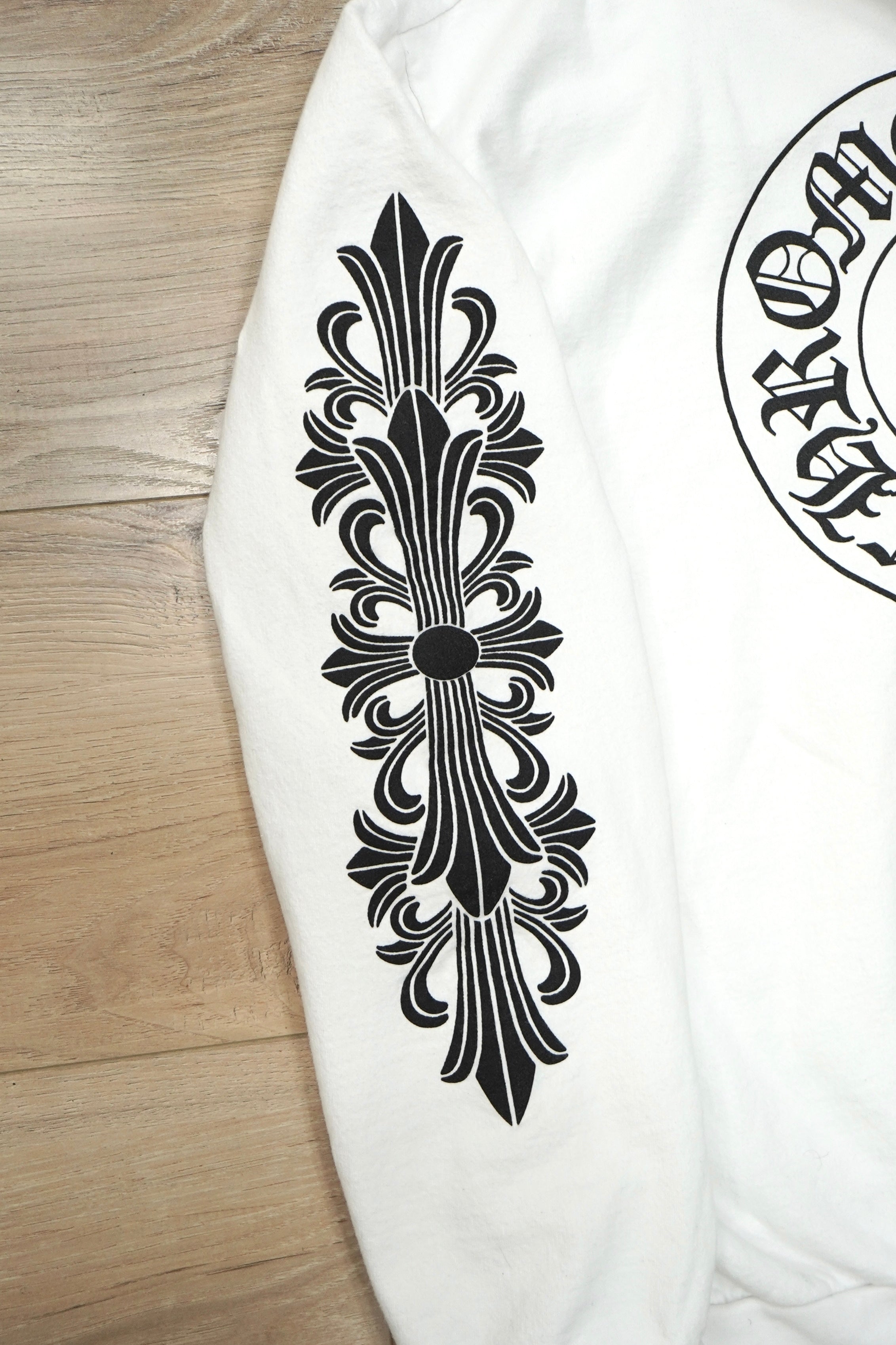 Chrome Hearts Horseshoe Floral White Hoodie