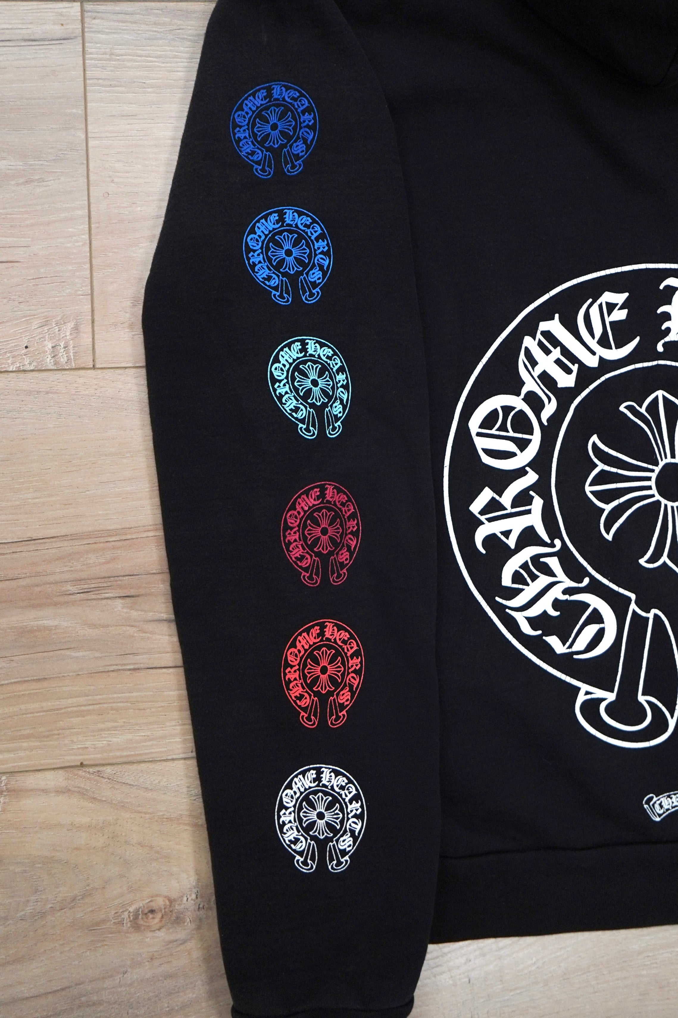 Chrome Hearts Multi Color Horseshoe Logo Zip Up Hoodie