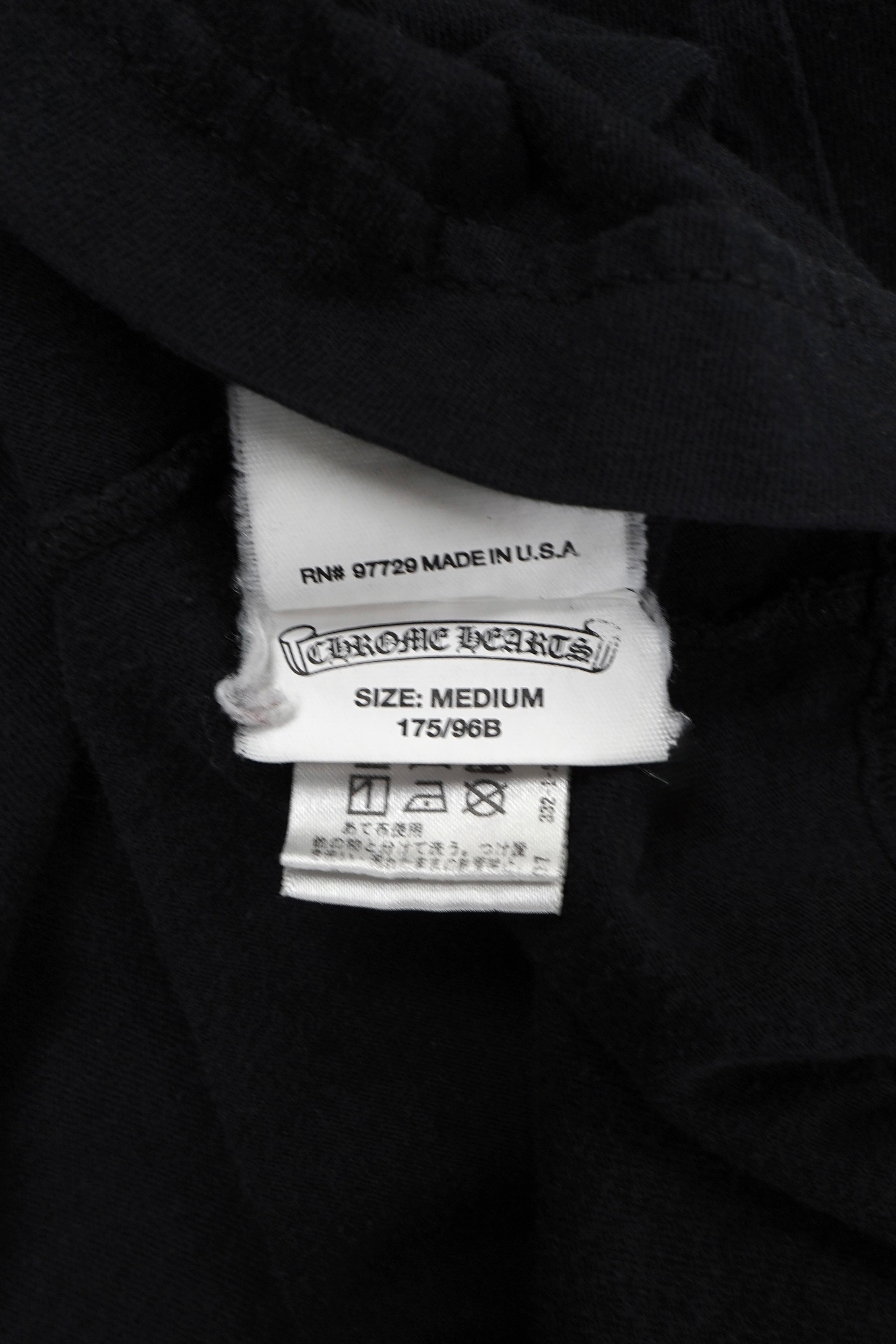 Chrome Hearts Cemetery Cross Scroll Logo T-Shirt