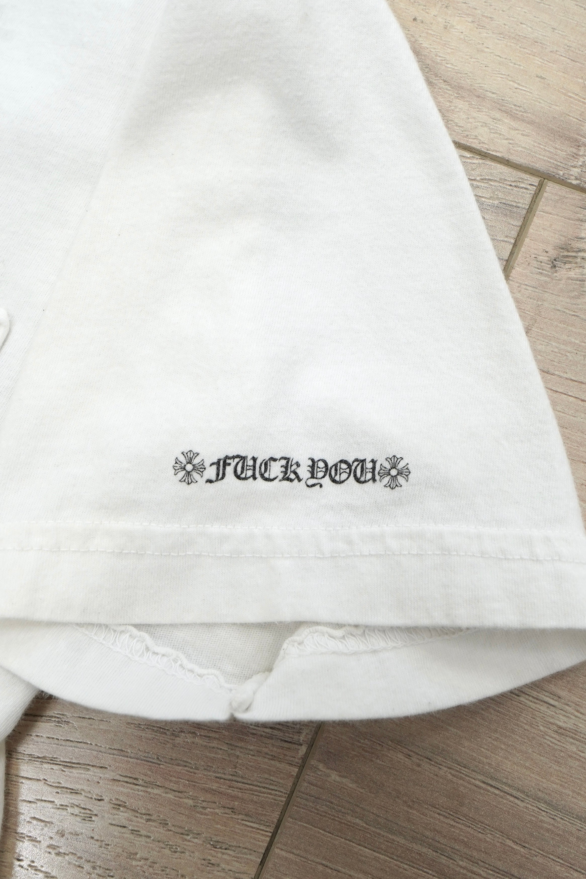 Chrome Hearts Scroll Logo FU Sleeve T-Shirt