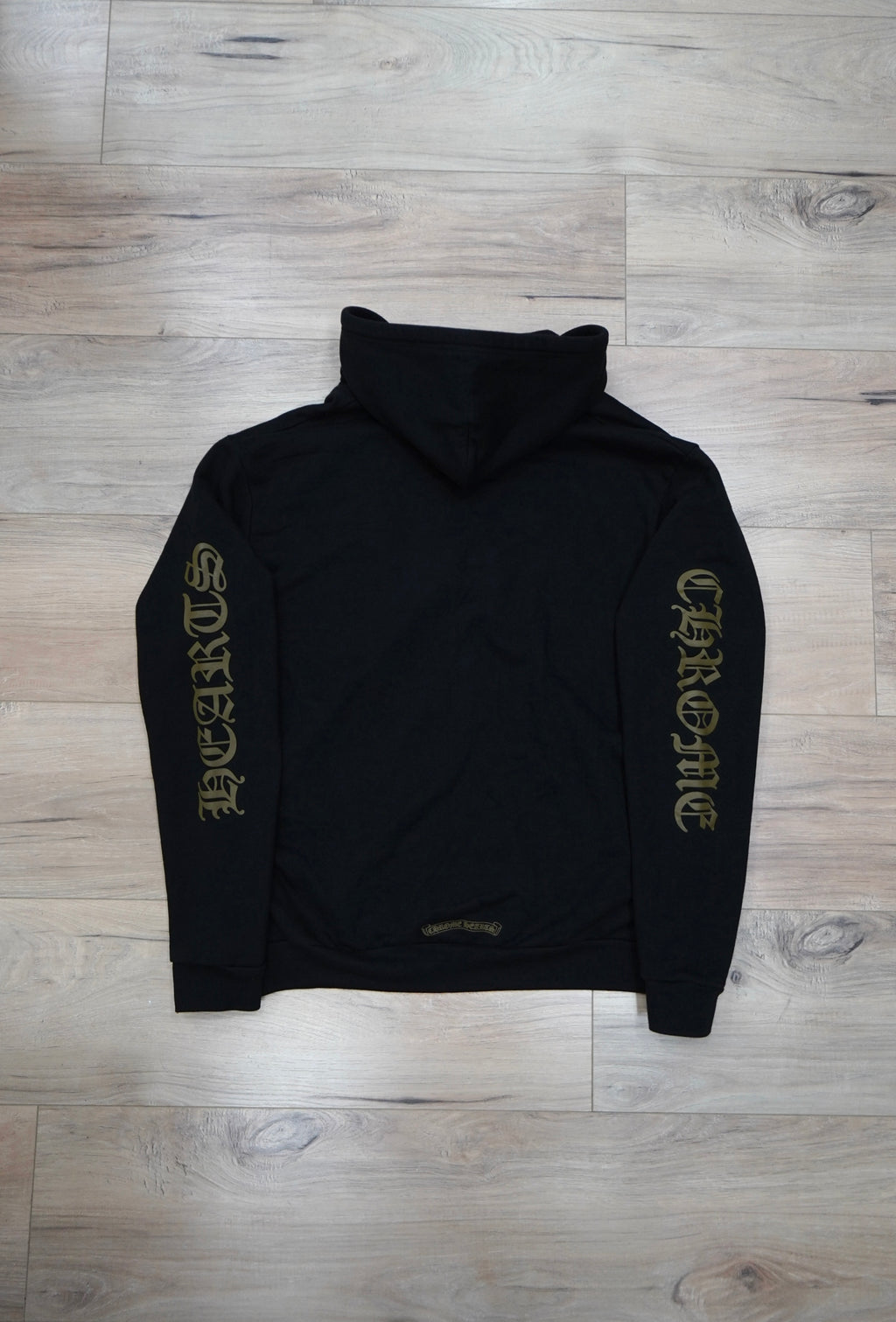 Chrome Hearts Vertical Logo Olive Black Zip Up Hoodie