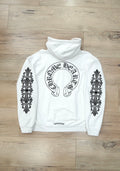 Chrome Hearts Horseshoe Floral White Hoodie