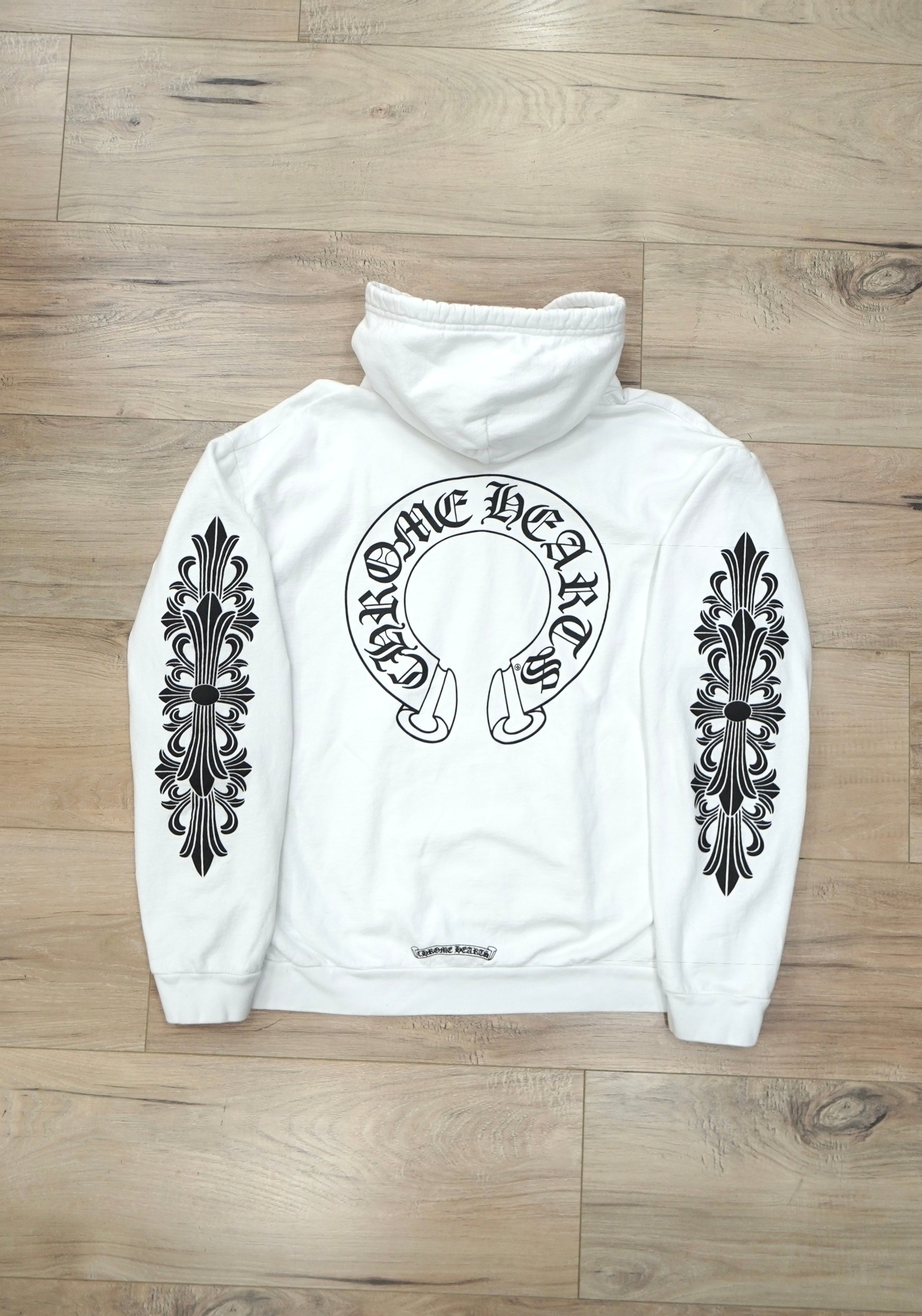 Chrome Hearts Horseshoe Floral White Hoodie