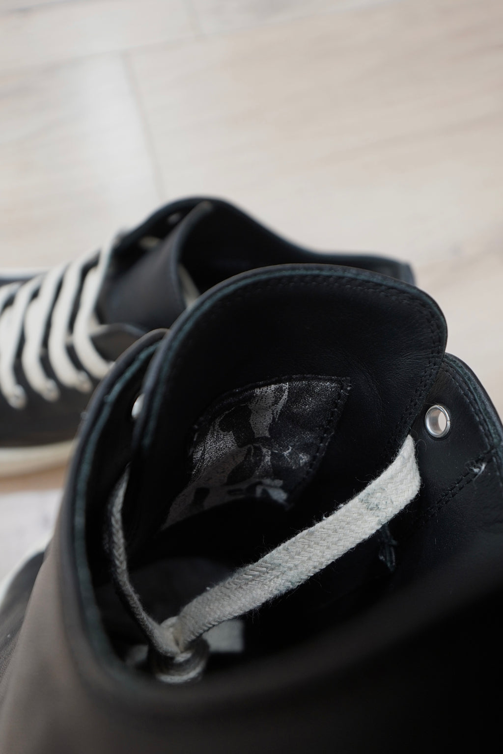 Rick Owens Scarpe Pelle Low Sneakers